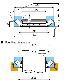 Spherical Original and high quality thrust roller bearings 29468R