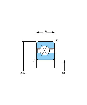 Open SKF,NSK,NTN,Timken type – Four-point contact type KCX110