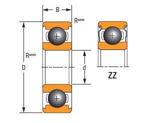 Timken High quality mechanical spare parts  628-ZZ Extra-Small 600 Series Deep Groove Ball Bearing