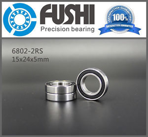 All kinds of faous brand Bearings and block 6802 2RS ABEC-1 10PCS 15x24x5MM Seals Thin Section Bearings 61802RS 6802RS