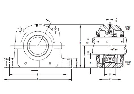 Timken SKF,NSK,NTN,Timken  FSAF 22617 2-13/16 Inch Tapered Bore Mounting Pillow Block SAF225 and SAF226 Series