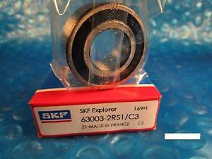 SKF SKF,NSK,NTN,Timken 63003-2RS1 C3. Single Row Radial Bearing, =2 FAG