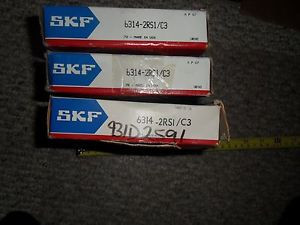 SKF SKF,NSK,NTN,Timken 6314-2RS1/C3 SKF  Single Row Ball Bearing 150 OD x 70 ID x 35 wide NIB