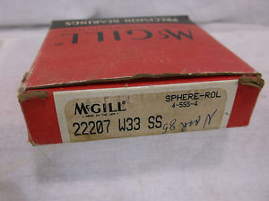 McGILL SKF,NSK,NTN,Timken  Bearings, Cat# 22207 W33-SS  BUY WITH CONFIDENCE RETURNS ACCEPTED