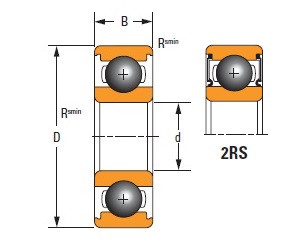 Timken SKF,NSK,NTN,Timken  62309-2RS 62000-63000 Wide Series Deep Groove Ball Bearing