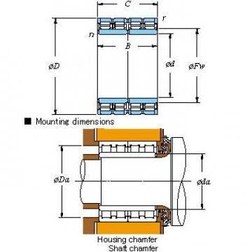 All kinds of faous brand Bearings and block Four-row cylindrical roller bearings 114FC81594