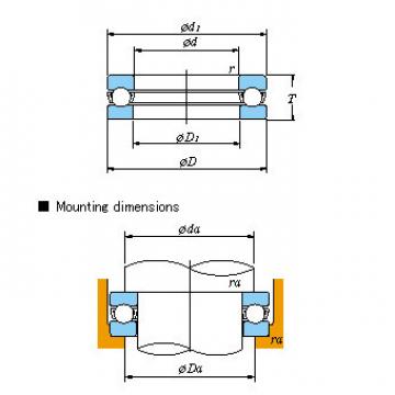 All kinds of faous brand Bearings and block Single direction &#8211; With flat back faces 51413