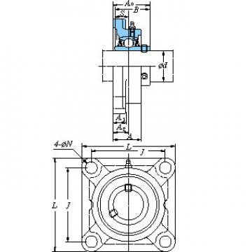 Square-flanged type UCFX11 NSK Country of Japan