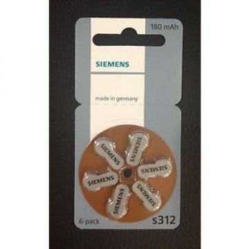 Original SKF Rolling Bearings Siemens Hearing Aid Aids Zinc Air Battery Batteries Size 312 &#8211; 6  pieces