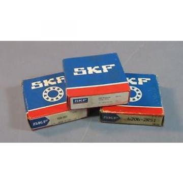 Lot SKF,NSK,NTN,Timken 3 SKF 6206-2RS1 Single Row Deep Groove Ball Bearing 30 x 62 x 16mm Wide NIB