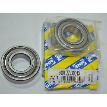 SNR High quality mechanical spare parts Ball Bearing Model# 6004-ZZJ30D43 J30D43 NEW &#8211; Lot of 2